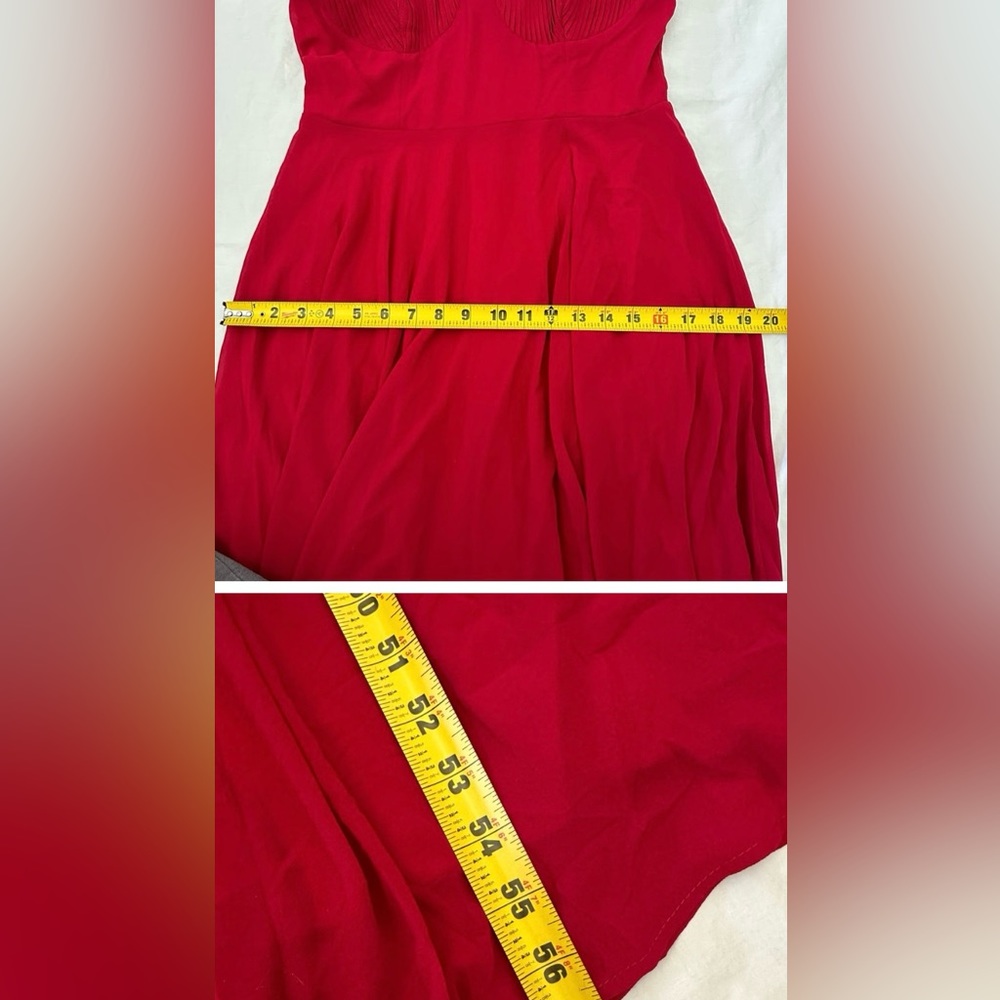 Lulu’s Cause For Commotion Bustier Maxi Dress Red Size M - Picture 11 of 15